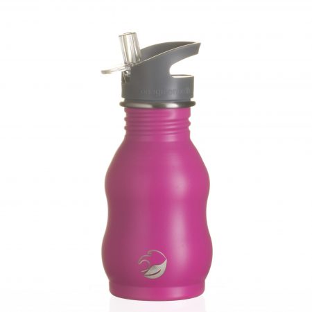 pink stainless steel curvy bottle