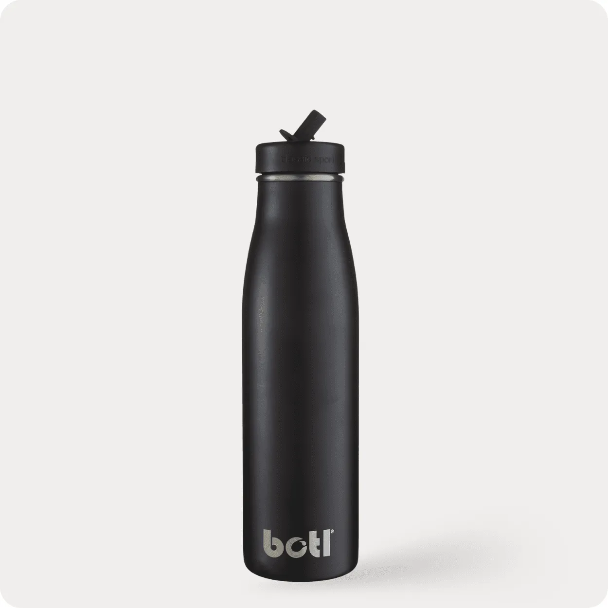 500ml Vamp black Evolution – stainless steel insulated bottle with straw