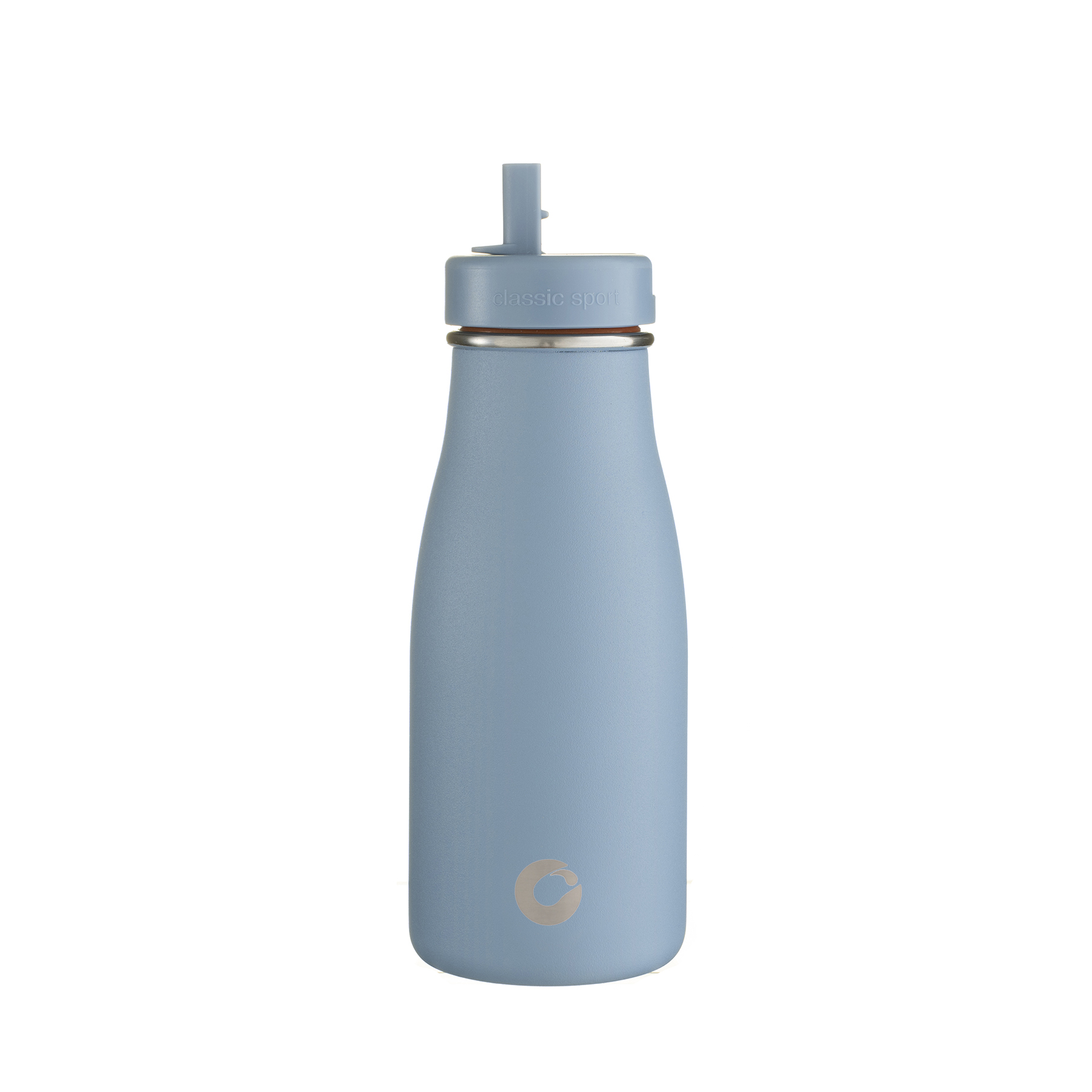 branded sports bottle with straw