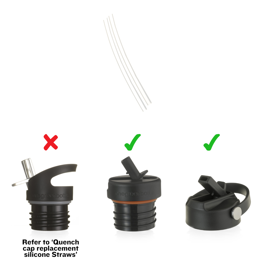 Replacement silicone Straws (Longer straws for bottles 750ml and above) - set of 2 - Image 2