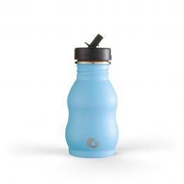 curvy blue stainless steel ecobottle