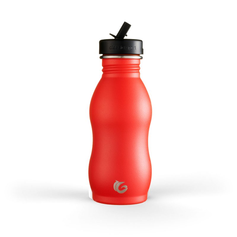 red curvy stainless steel onegreenbottle