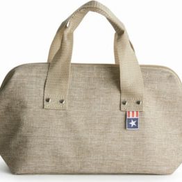Sagaform beige linen lunch bag