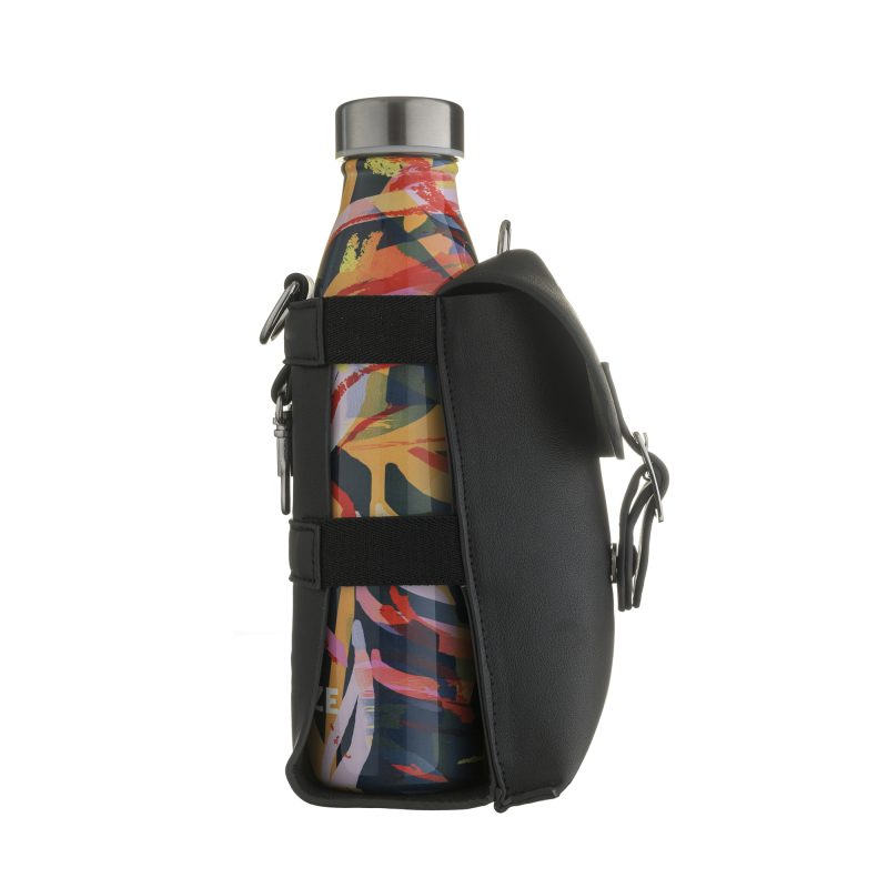 No Bull! Vegan leather bottle carrier black - Image 3