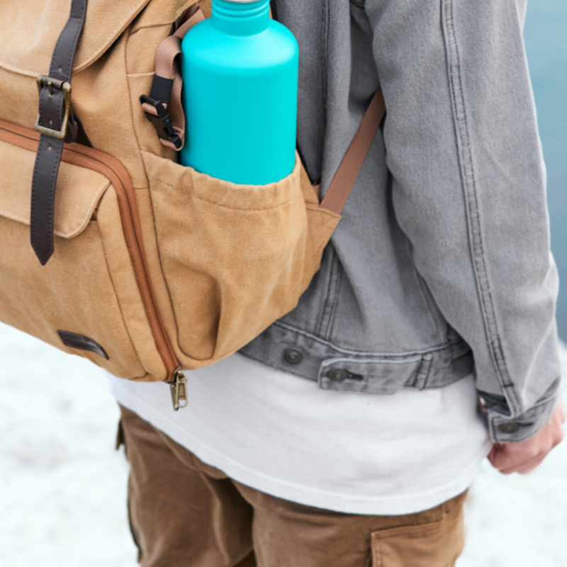 1200ml zen green stainless steel bottle - botl - metal water bottle with straw - Image 2