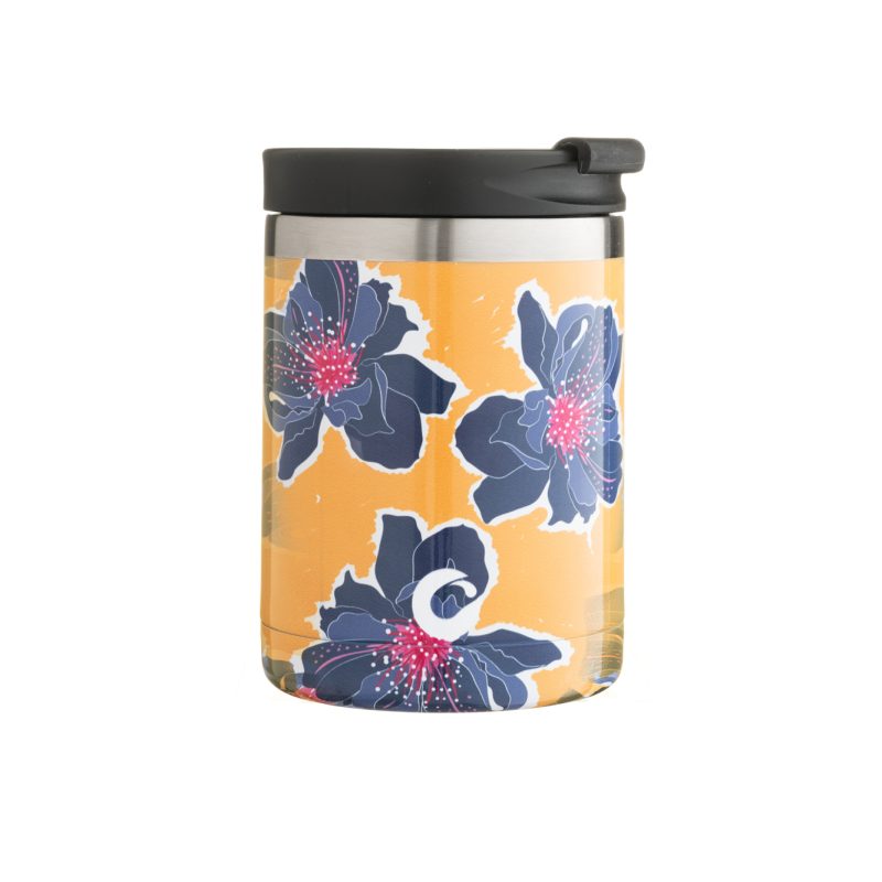 big bloom cup - reusable stainless steel mug with leakproof lid - insulated