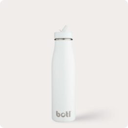 500ml Pure White Evolution – stainless steel insulated bottle with straw