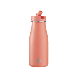 Baby Coral insulated stainless steel bottle with straw cap onegreenbottle