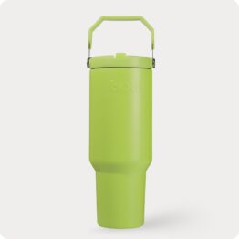 1 litre green tumber with straw