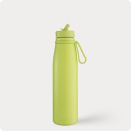 lime green water bottle