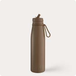 brown stainless steel water bottle