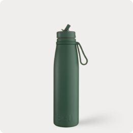 dark green stainless steel water bottle