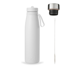 500ml Evolution V2 White Set - Insulated bottle with straw cap, screw cap and cleaning