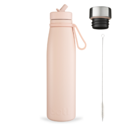 500ml Evolution V2 Pinky Promise Set - Insulated bottle with straw cap, screw cap and cleaning