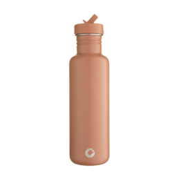 brown metal water bottle