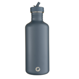 1 litre blue metal bottle one green bottle