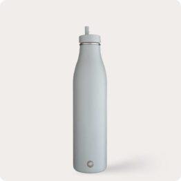 1200ml Ocean Swell evolution stainless steel bottle - large metal bottle with straw cap