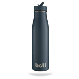 500ml Evolution – stainless steel insulated bottle with straw - Slate