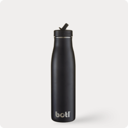 500ml Vamp black Evolution – stainless steel insulated bottle with straw