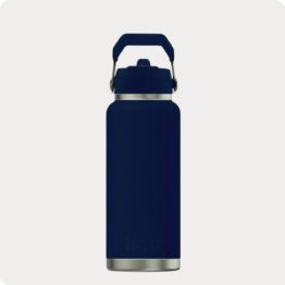 i litre blue metal bottle