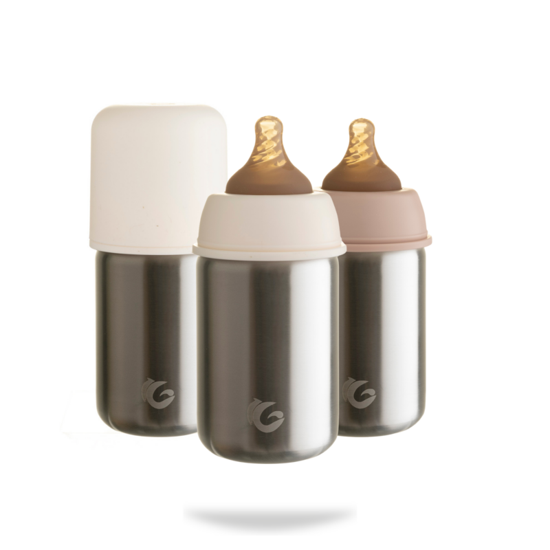 270ml Milk stainless steel bottle - 6mth plus size - Image 8