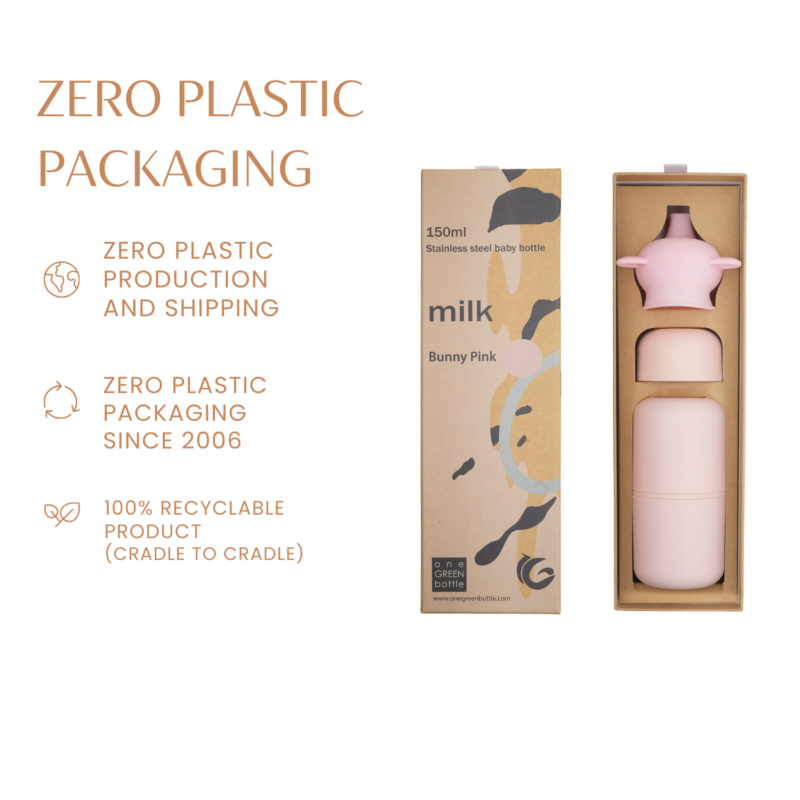 150ml Bunny Pink stainless steel baby to toddler adaptive bottle bpa free - Image 5