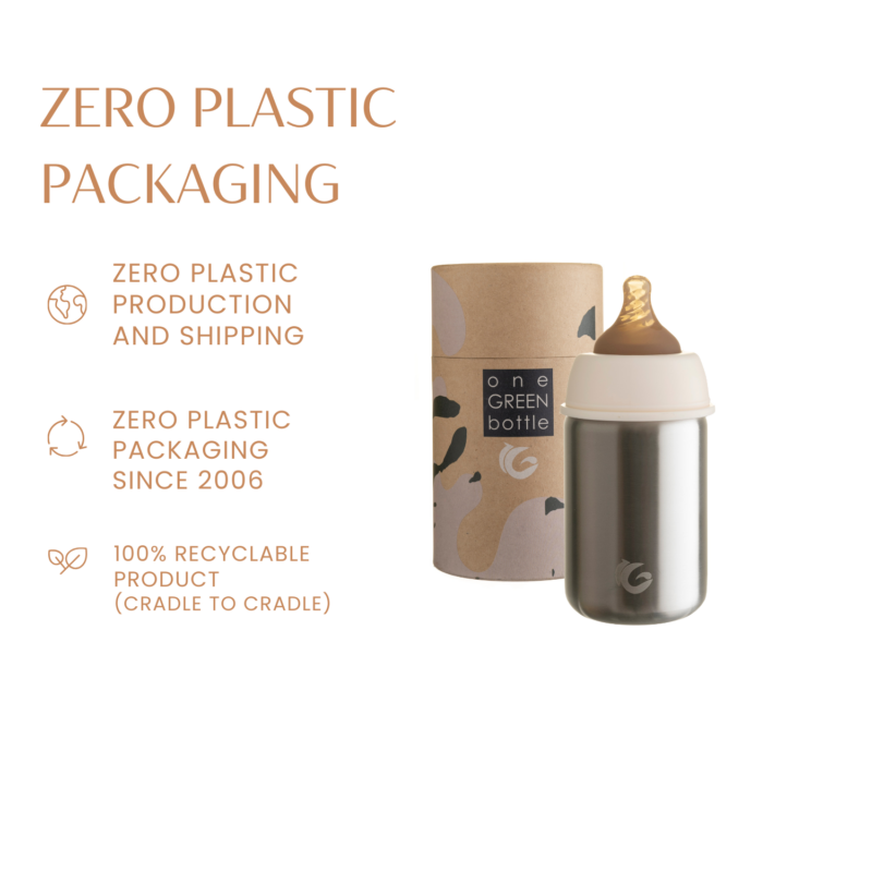 270ml Milk stainless steel bottle - 6mth plus size - Image 4