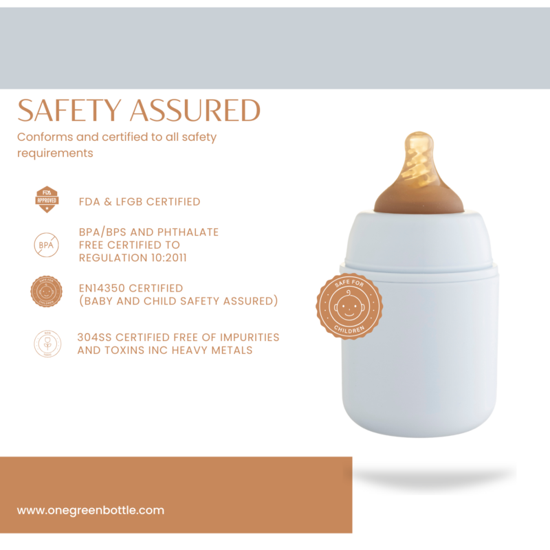 150ml Teddy blue stainless steel baby to toddler adaptive bottle BPA free - Image 4
