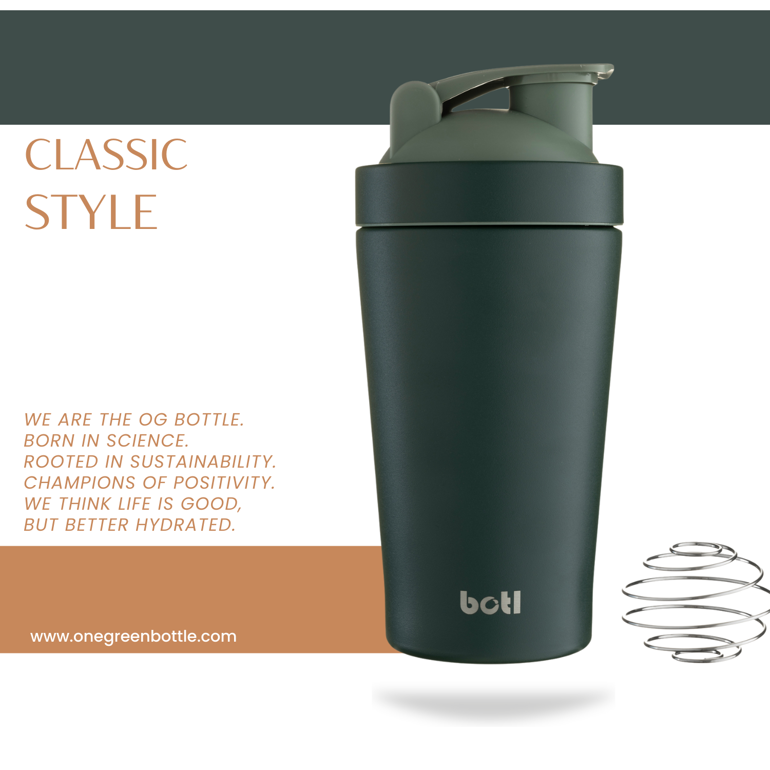 Shaker bottle for smoothies top