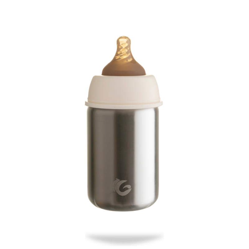 270ml Milk stainless steel bottle - 6mth plus size