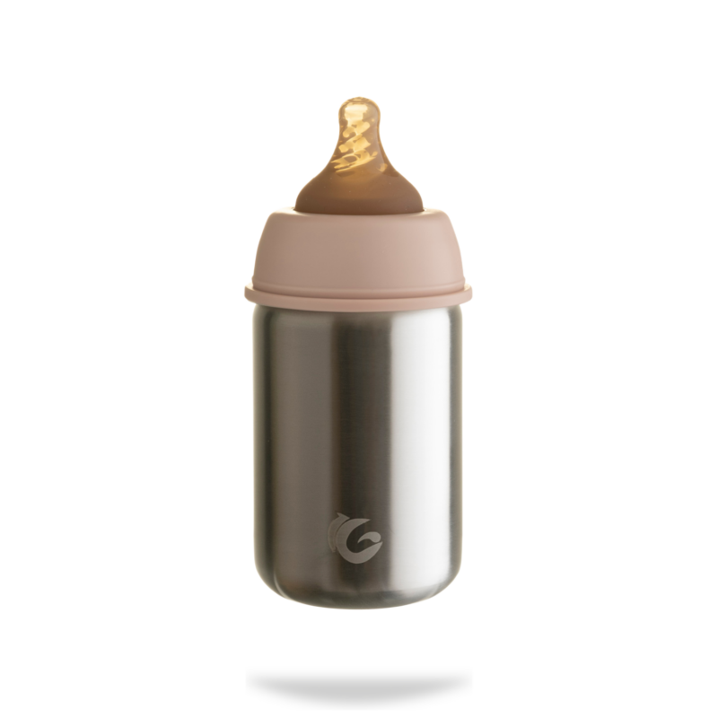 270ml Nougat stainless steel bottle - 6mth plus size