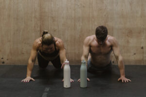 Gym water bottle with straw