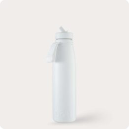 500ml Evolution V2 Pure White – stainless steel insulated bottle with straw