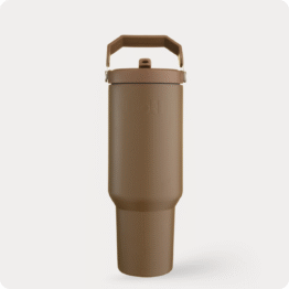 1000ml stainless steel vacuum Tumbler Straw Cap - Cacao - botl
