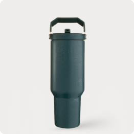 1000ml stainless steel vacuum Tumbler Straw Cap - Teal - botl