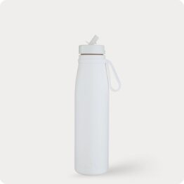 500ml Evolution V2 Pure White – stainless steel insulated bottle with straw