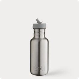 Nude stainless steel bottle fro cyclists