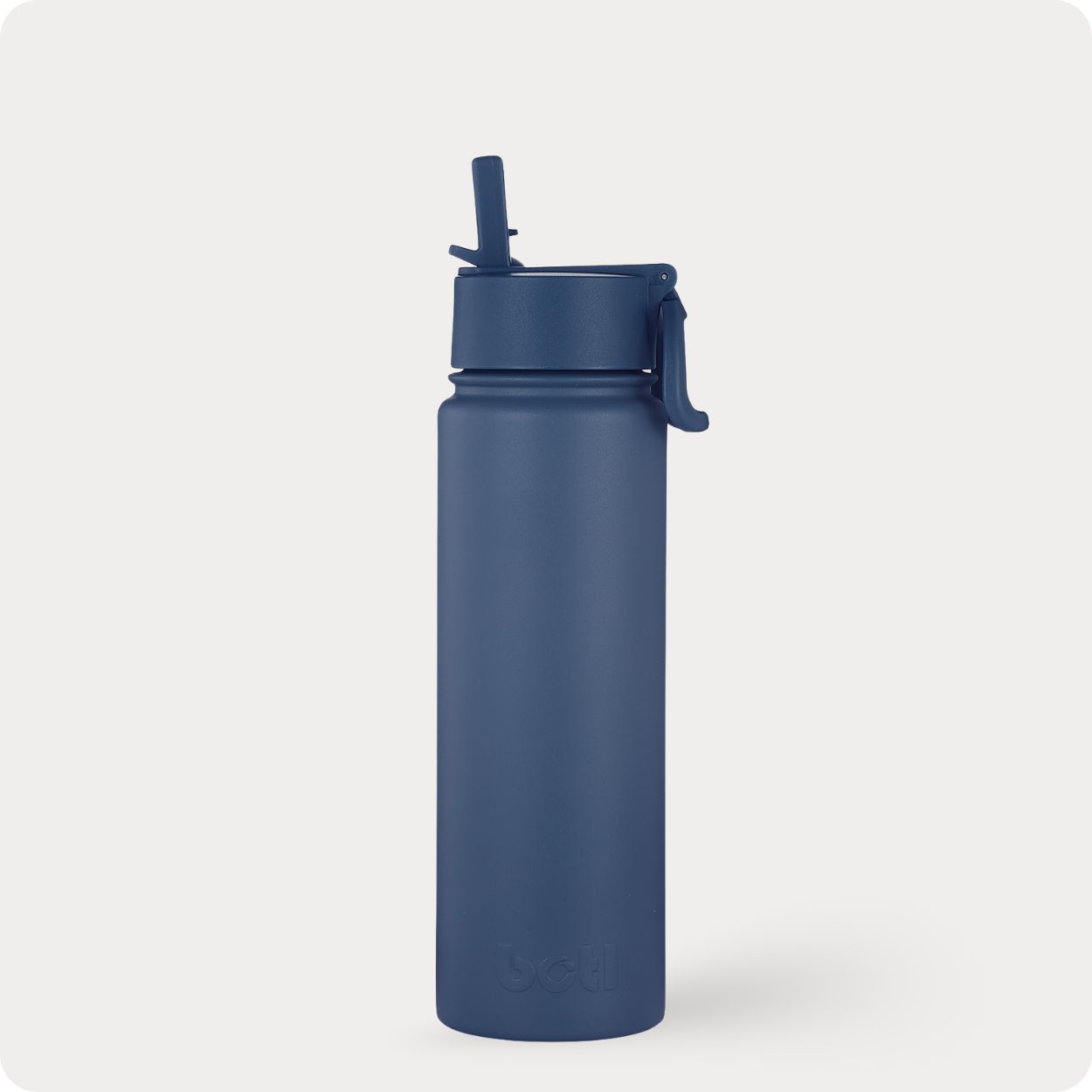 blue water flask bottle