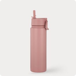 water bottle with straw lid