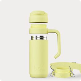Brilliant Coffee flask that can be used on its own or with handle or carrier attachments