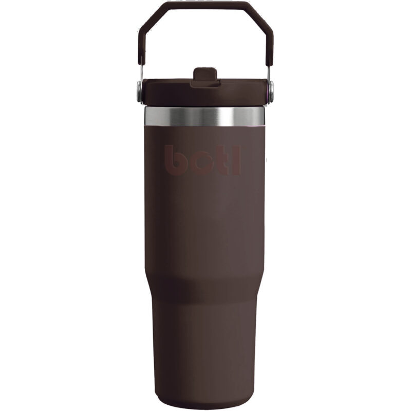 1000ml stainless steel vacuum Tumbler Straw Cap - Cacao - botl