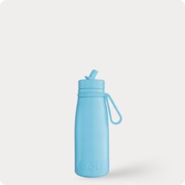 small blue water bottle perfect for kids